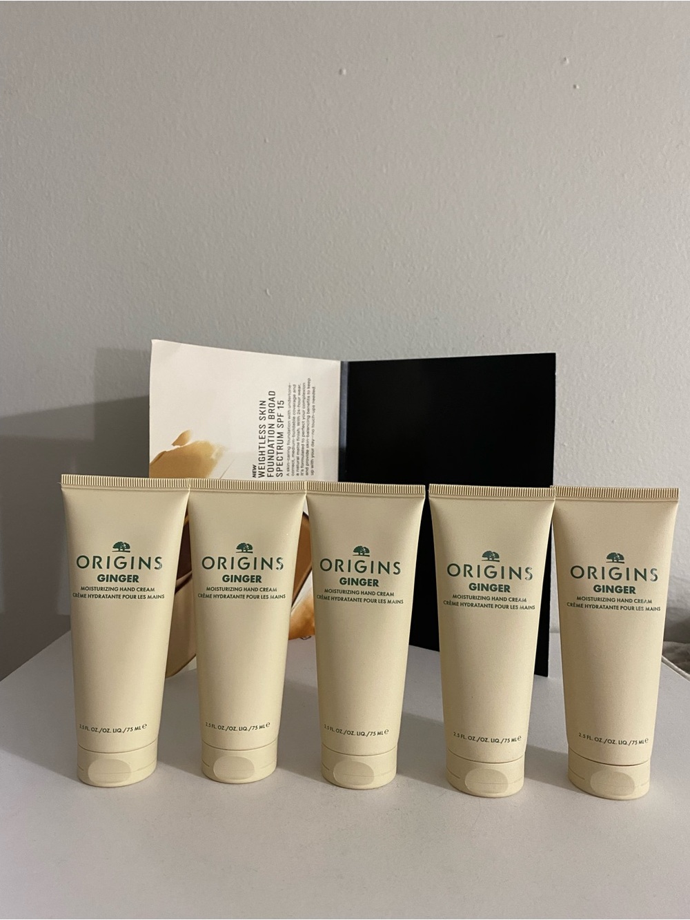 5x Origins Ginger Moisturizing Hand Cream, 5x 75 ML, New
